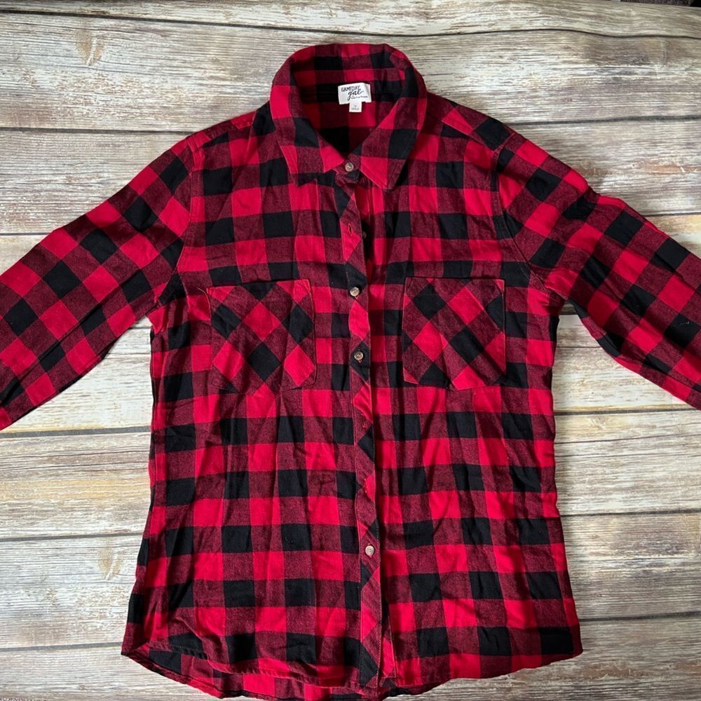 Red & Black plaid button up